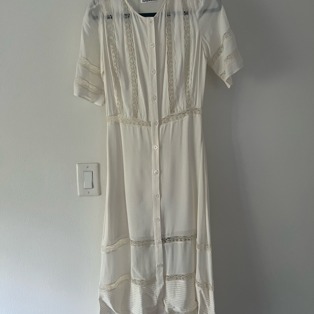 Reformation Cream Surrey Dress NWOT Size 6